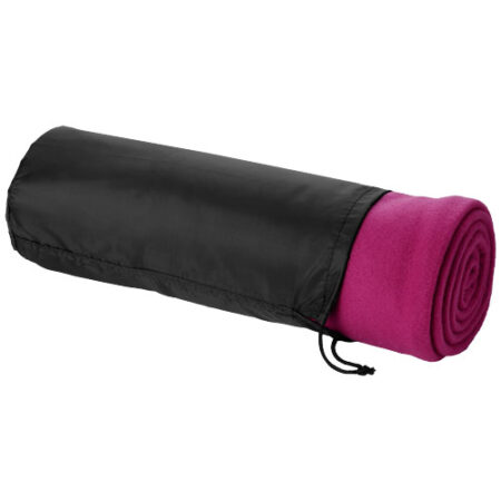 Huggy fleecedeken met hoes 150x120 cm - Magenta