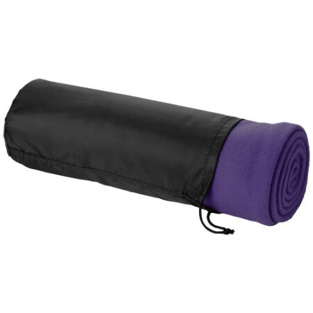 Huggy fleecedeken met hoes 150x120 cm - Paars