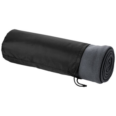 Huggy fleecedeken met hoes 150x120 cm - Antraciet