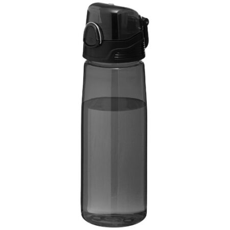 Capri 700 ml tritan sportfles - Transparant zwart