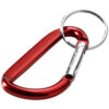 Timor RCS-sleutelhanger van gerecycled aluminium met karabijnhaak - Rood