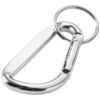 Timor RCS-sleutelhanger van gerecycled aluminium met karabijnhaak - Zilver