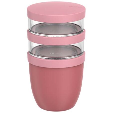 Mepal Ellipse 3 delige 500 ml + 2 x 200 ml geïsoleerde lunchpot - Roze