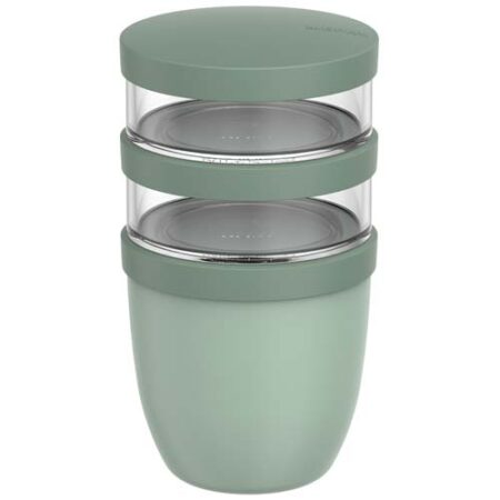 Mepal Ellipse 3 delige 500 ml + 2 x 200 ml geïsoleerde lunchpot - Saliegroen