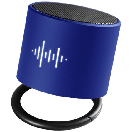 SCX.design S26 speaker 3W voorzien van ring met oplichtend logo - Reflexblauw, Zwart