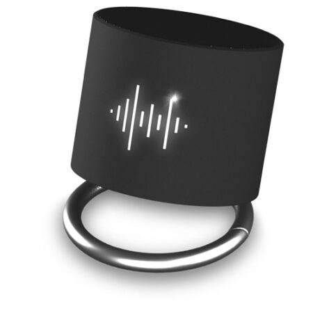 SCX.design S26 speaker 3W voorzien van ring met oplichtend logo - Zwart